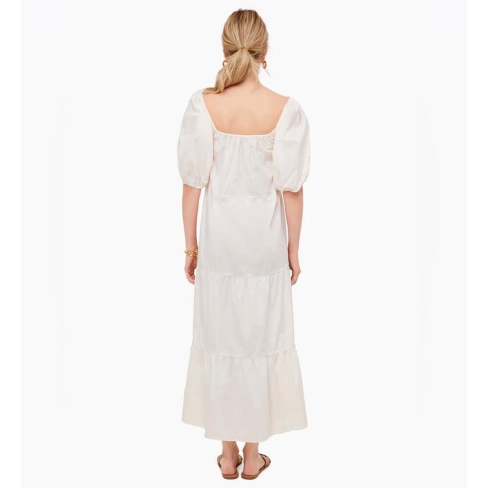 Faithful The Brand Shell Ronan Tiered Midi Dress Size XS CReam - Picture 4 of 10